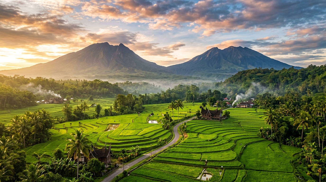 Pemandangan Gunung di Padang Sumatera Barat
